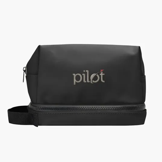 Hudson rPET Leatherette Toiletry Bag — view 5