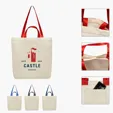 Melissa Tote Bag with 600D Polyester and Shiny Webbing
