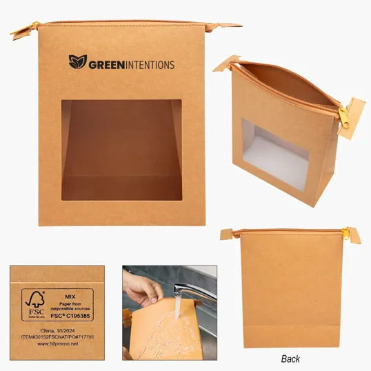 Kraft Paper Zippered Pouch — view 2