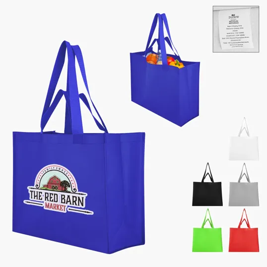 Recycled Non-Woven Dual Handle Shopper Tote Bag — view 6