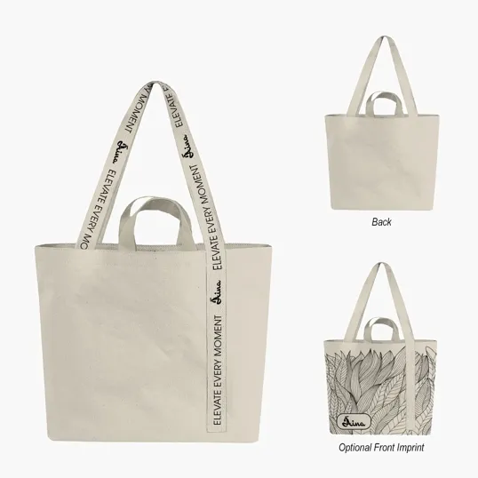 Recycled Canvas Mono-Strap Tote Bag, 14 Oz.