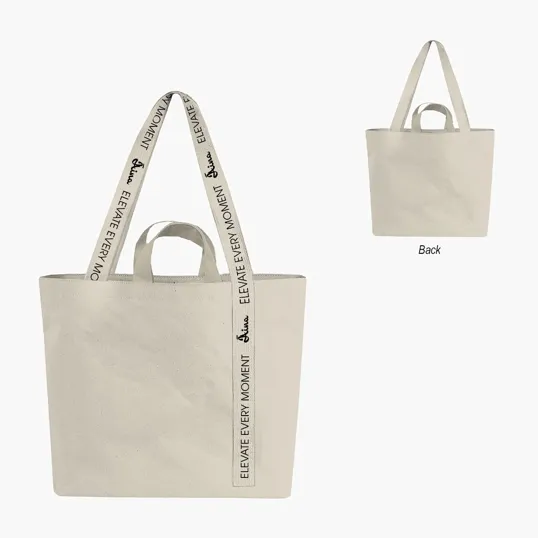Recycled Canvas Mono-Strap Tote Bag, 14 Oz. — view 2