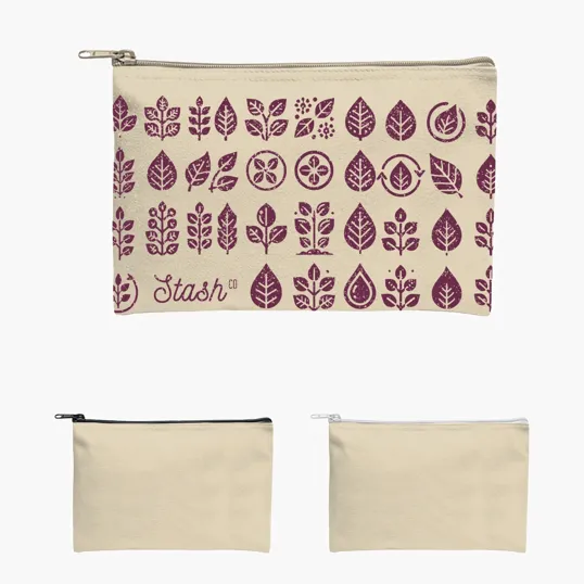 Recycled Canvas Zippered Pouch