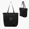 Hudson rPET Leatherette Computer Tote Bag — view 2