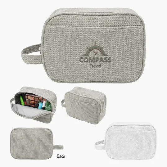 rPET Waffle Knit Toiletry Bag