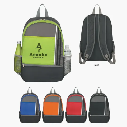 Sport Backpack with Padded Straps and Mesh Pockets — view 3