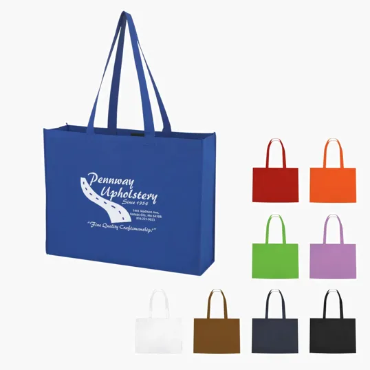 Non-Woven Shopper Tote Bag with Hook and Loop Closure — view 3