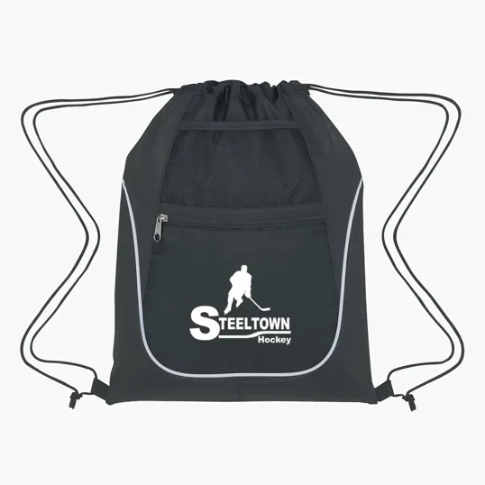 Drawstring Sports Pack with Dual Pockets — view 2