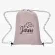 Posh Herringbone Drawstring Bag