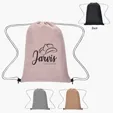 Posh Herringbone Drawstring Bag — view 2