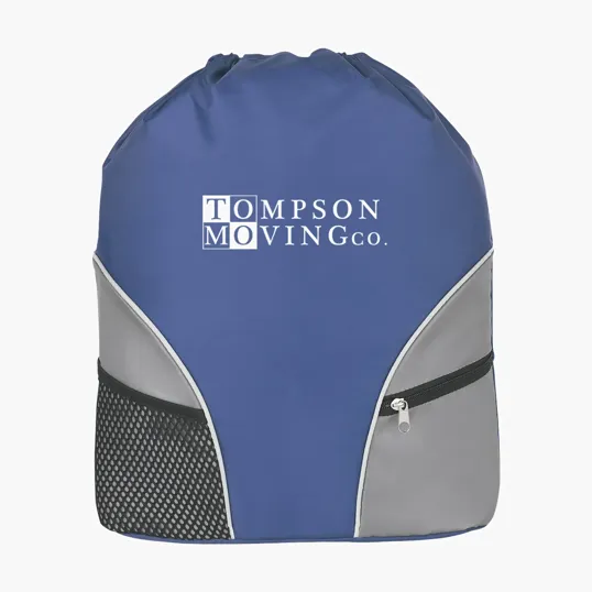 Drawstring Backpack with Front Pockets — view 4