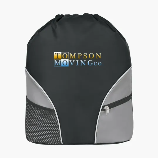 Drawstring Backpack with Front Pockets