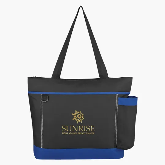 Journey Tote Bag with Zippered Top and Bottle Pocket — view 4