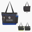 Journey Tote Bag with Zippered Top and Bottle Pocket — view 3
