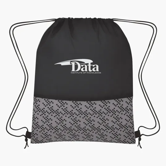 Bitmap Drawstring Backpack — view 5