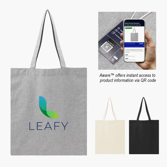 Aware™ Recycled Cotton Tote Bag, 4 Oz.