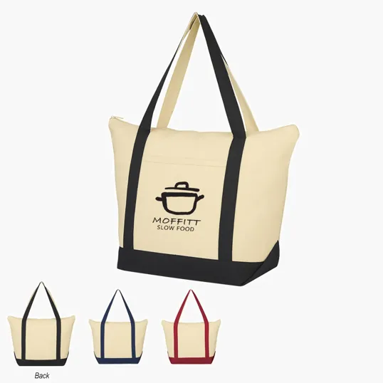 Folksy 12 Oz. Cotton Canvas Tote Bag — view 4