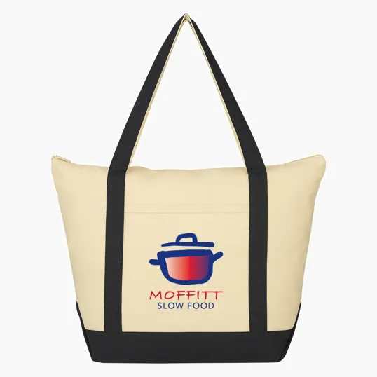 Folksy 12 Oz. Cotton Canvas Tote Bag