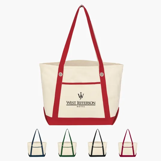 Medium Cotton Canvas Sailing Tote Bag — view 16