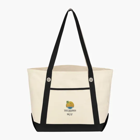 Medium Cotton Canvas Sailing Tote Bag