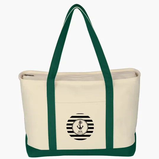 Large Starboard Cotton Canvas Tote Bag — view 17