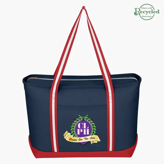Large Cotton Canvas Admiral Tote Bag — view 9