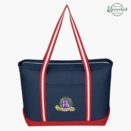 Large Cotton Canvas Admiral Tote Bag — view 10