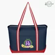 Large Cotton Canvas Admiral Tote Bag — view 9
