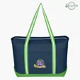 Large Cotton Canvas Admiral Tote Bag — view 8