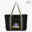 Large Cotton Canvas Admiral Tote Bag — view 3