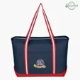 Large Cotton Canvas Admiral Tote Bag — view 10