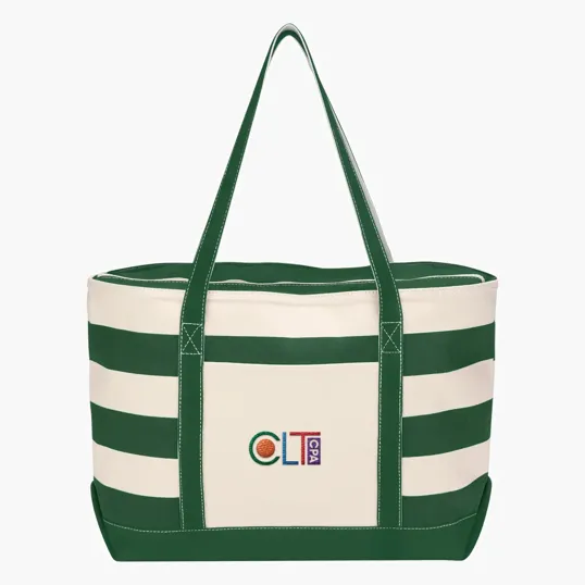 Cotton Canvas Nautical Tote Bag, 18 Oz.
