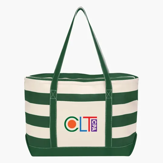 Cotton Canvas Nautical Tote Bag, 18 Oz. — view 2