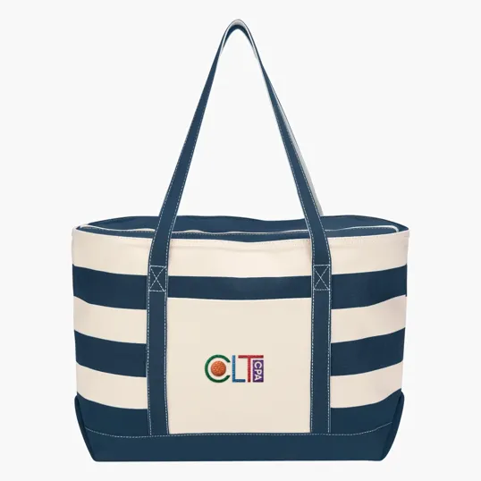 Cotton Canvas Nautical Tote Bag, 18 Oz. — view 3