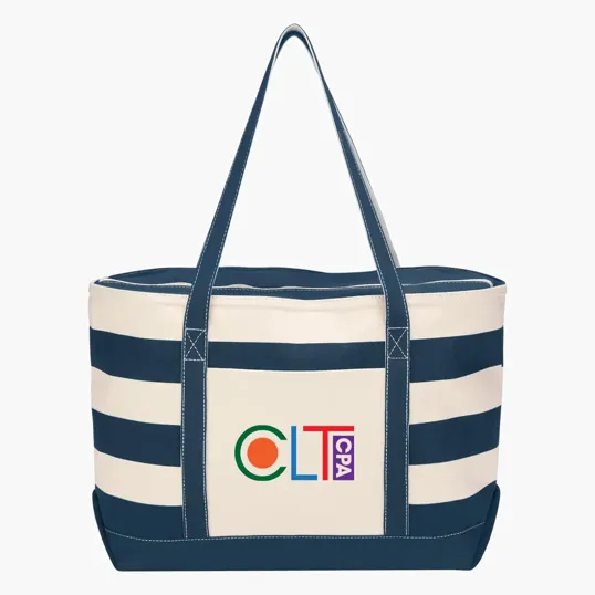 Cotton Canvas Nautical Tote Bag, 18 Oz. — view 4