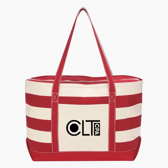 Cotton Canvas Nautical Tote Bag, 18 Oz. — view 10