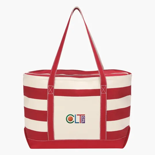 Cotton Canvas Nautical Tote Bag, 18 Oz. — view 5