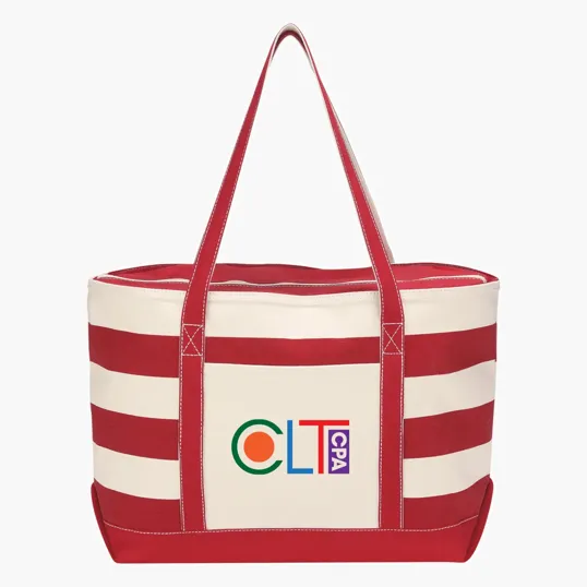 Cotton Canvas Nautical Tote Bag, 18 Oz. — view 6