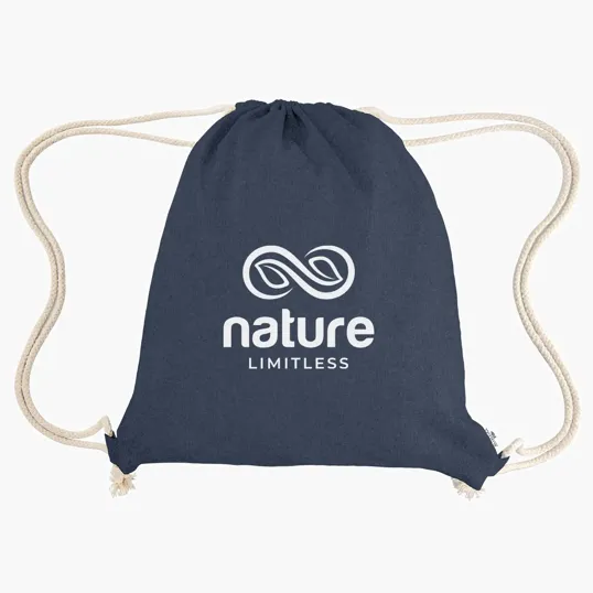 Arden Recycled Cotton Drawstring Bag — view 4