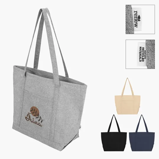Arden Recycled Cotton Tote Bag, 9 Oz. — view 5