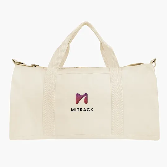 Aware™ Recycled Cotton Flat Bottom Duffel Bag — view 5