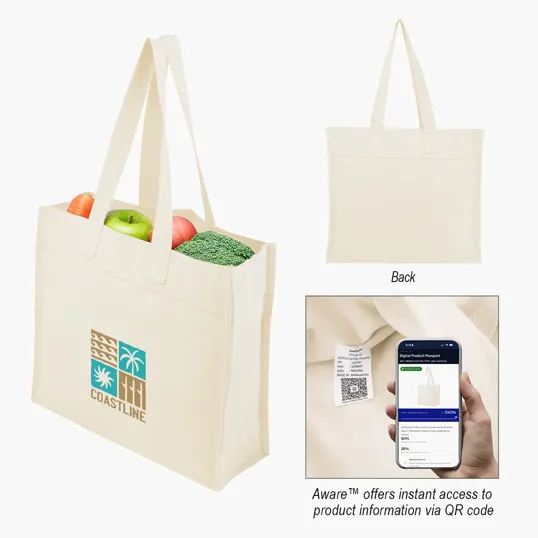 Aware™ 4 Oz. Recycled Cotton Tote Bag