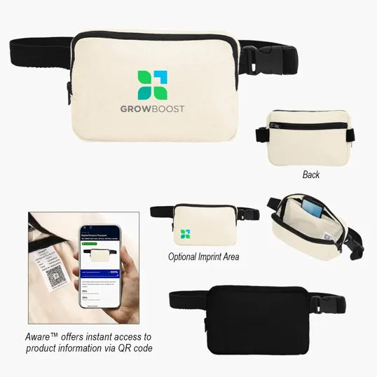 Aware™ Recycled Cotton Canvas Belt Bag, 10 Oz. — view 3