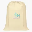 Cotton Laundry Bag with Front Pocket