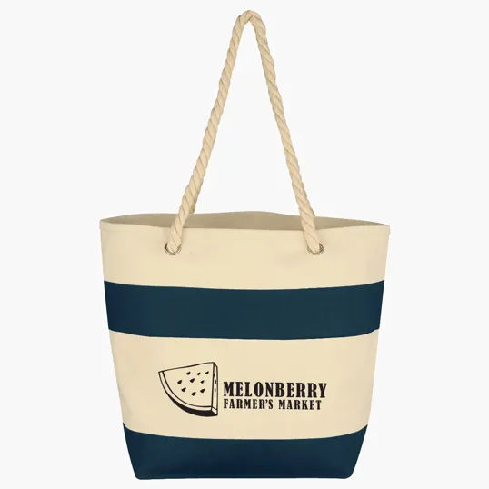 Cruising Cotton Canvas Tote Bag with Rope Handles — view 4