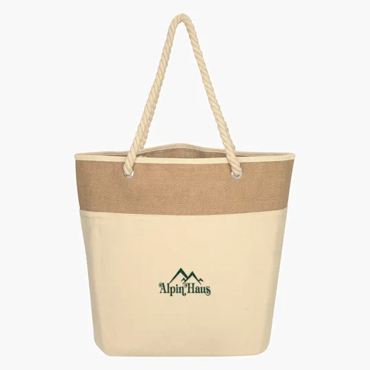Burlap Rope Tote Bag — view 2