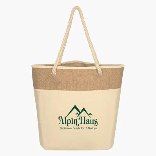 Burlap Rope Tote Bag — view 4