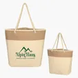 Burlap Rope Tote Bag — view 3