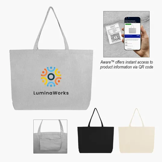 Aware™ Recycled Cotton Shopper Tote Bag
