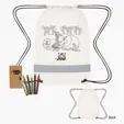 Lil' Bit Reflective Coloring Drawstring Bag With Crayons — view 2